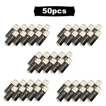 

50pcs/lot New Usb 2.0 free logo USB Flash Drive 128GB 64GB Metal Pen Drive 8GB 16GB 32GB High Speed USB Stick Pendrives for gift