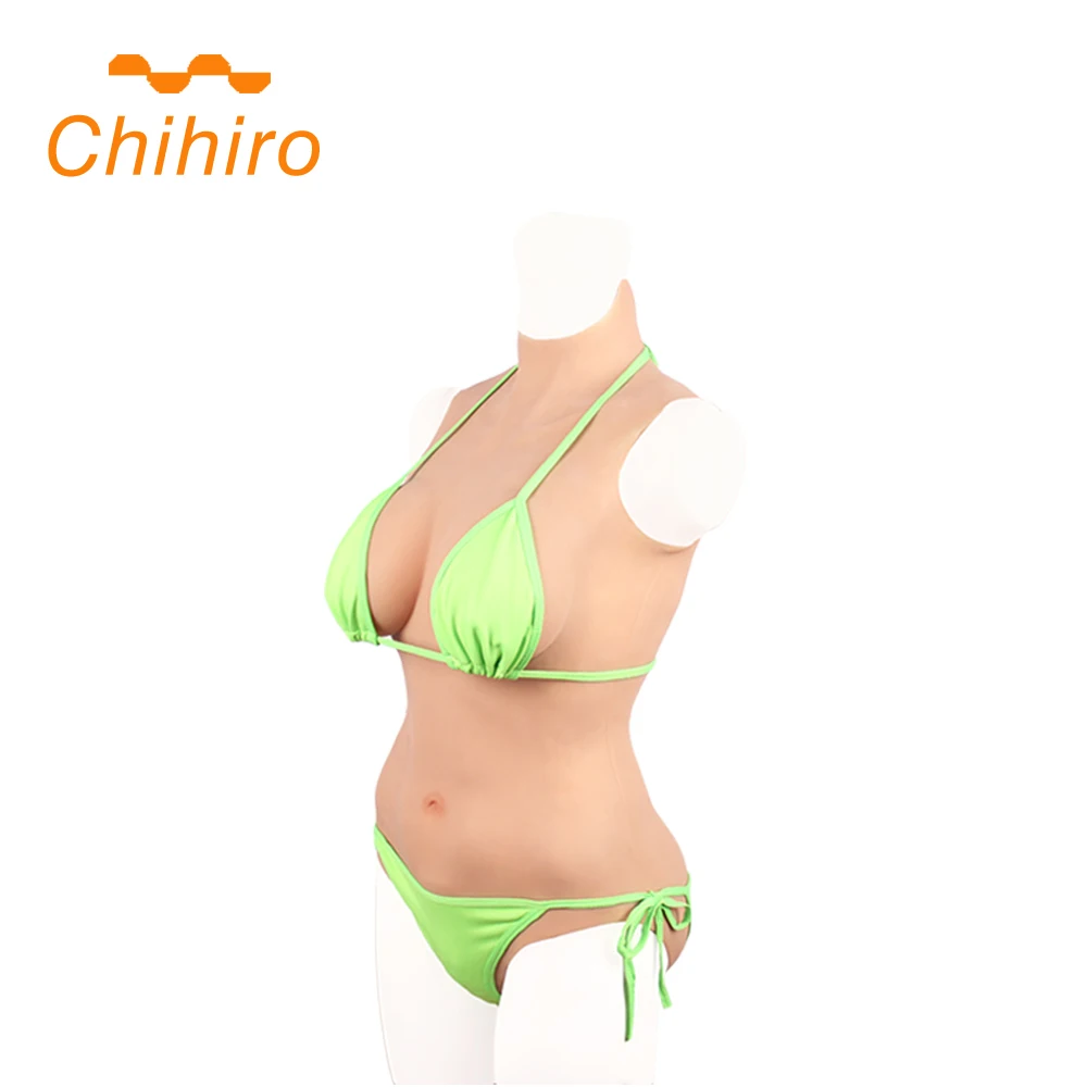 Realistic Crossdresser Silicone Breasts Bodysuit Fake Breast Forms Triangular Vagina False Boobs D Cup Crossdress 3G |