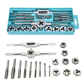 

Tap & Die Set Kit Metric Wrench Thread Alloy Steel Removal Tool W/ Storage Case
