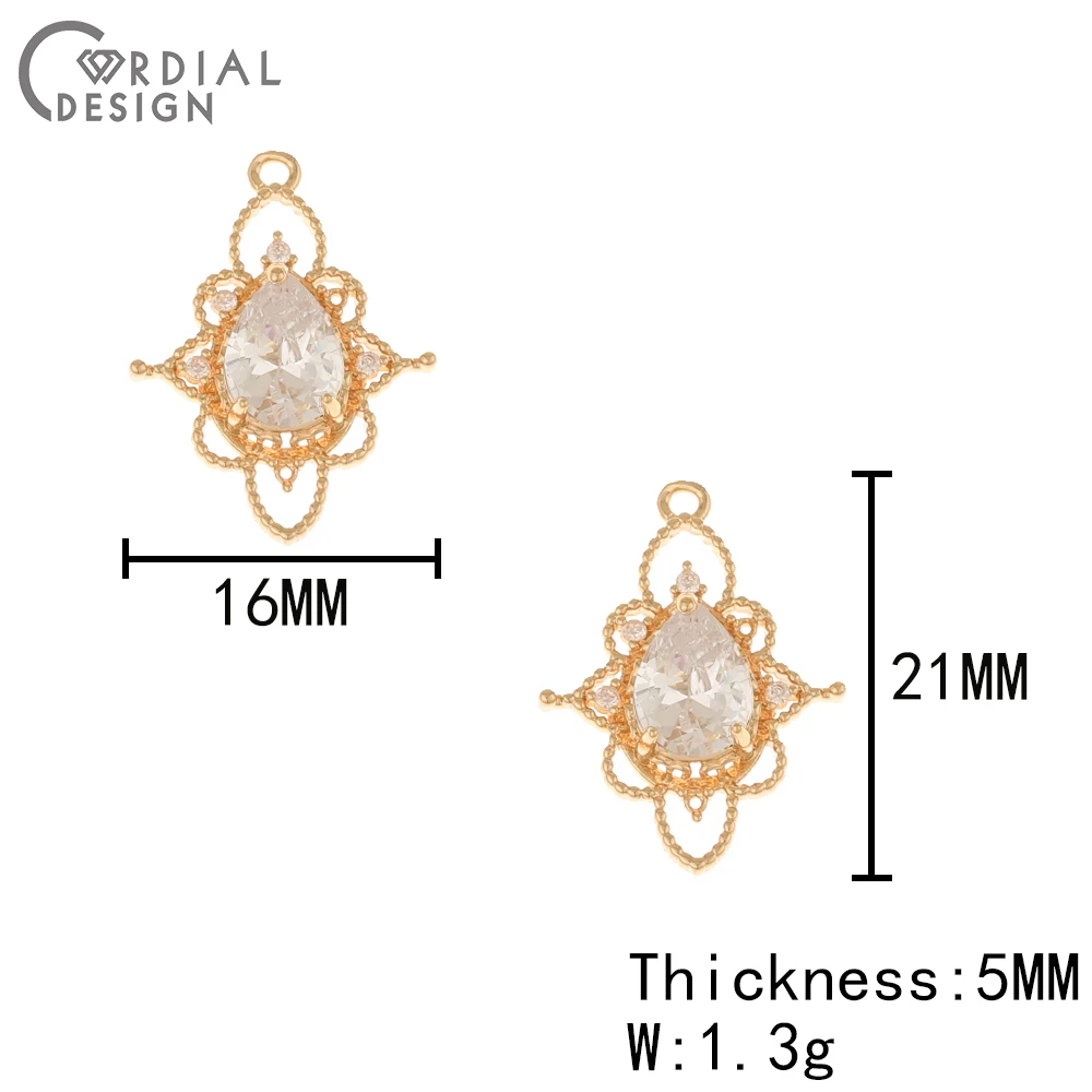 Cordial Design 50Pcs 16*21MM Jewelry Accessories/DIY Making/Earrings Pendant/Connector/Hand Made/Jewelry Findings & Components - cordial