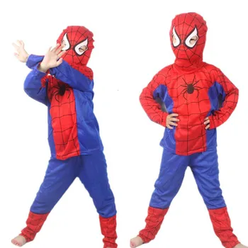 

Red Spiderman Cosplay Costume for Children Clothing Sets Spider Man Suit Halloween Party Cosplay Costume for Kids Long Sleeve