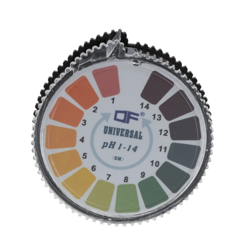 

Drop Shipping Round 5m 1-14 PH Alkaline Acid Indicator Paper Water Urine Saliva Litmus Testing