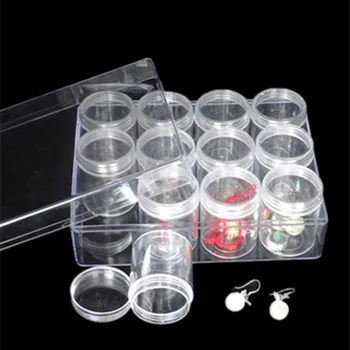 

New Painting Accessory Transparent Jewelry Beads Organizer Containers Home Storage Boxes Case With Cover 12pc/set