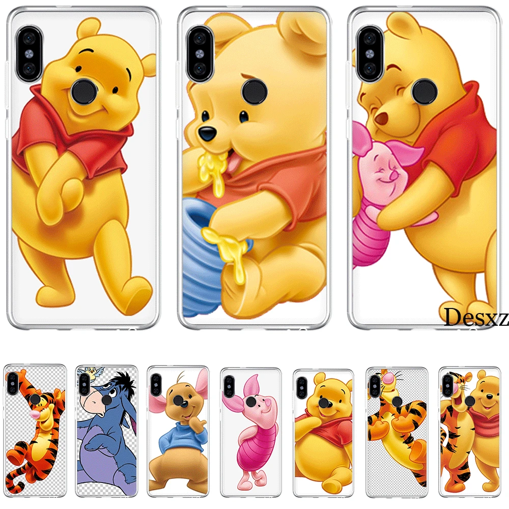 

Mobile Phone Case Tpu For Xiaomi Redmi Note 7 8 Pro 4 Note 4X 5 5A 6 Cover Winnie The Pooh Piglet Tigger Eeyore Shell Protection