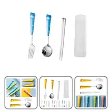 

Stainless Steel 1 Set Chic Bear Shape Toddler Dinnerware Food Grade for Dining Room