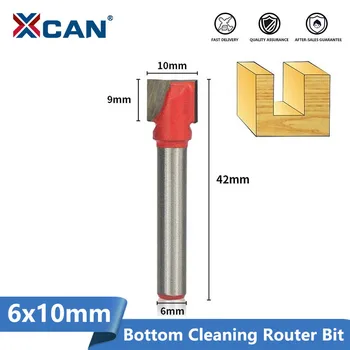 

XCAN 1pc 6x10mm CNC Cleaning Bottom Router Bits Wood Milling Cutter T- Slot Router Bit for Woodworking