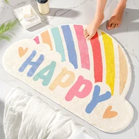 1PC Home Rainbow Doormat Semicircle Floor Mat 1