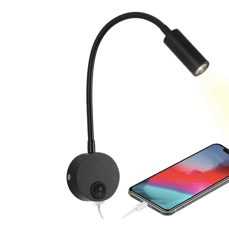 DC 12V светильник для чтения с USB зарядным портом RV интерьерные светильники