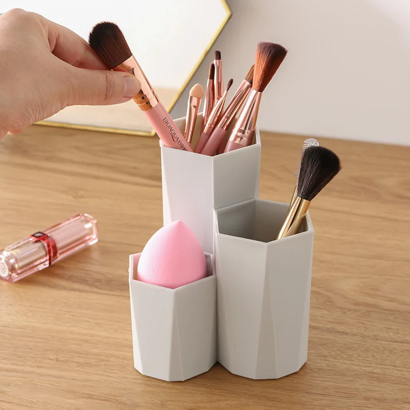  YiCleaner Makeup Brush Storage Holder Cosmetic Brush Box Empty Holder Make Up Tools Desktop Contain