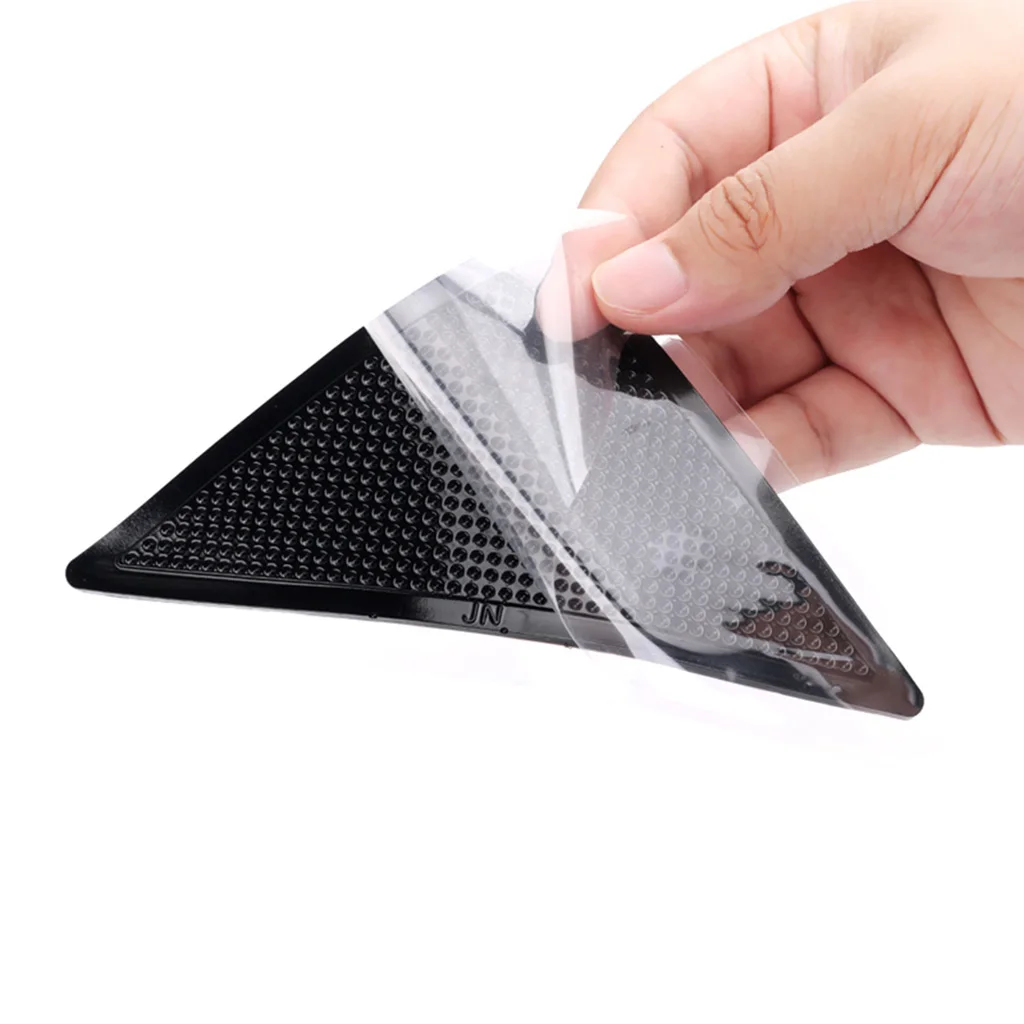 4PCS Rug Pad Carpet Mat Grippers Non Slip Washable Used On Different Tiles New