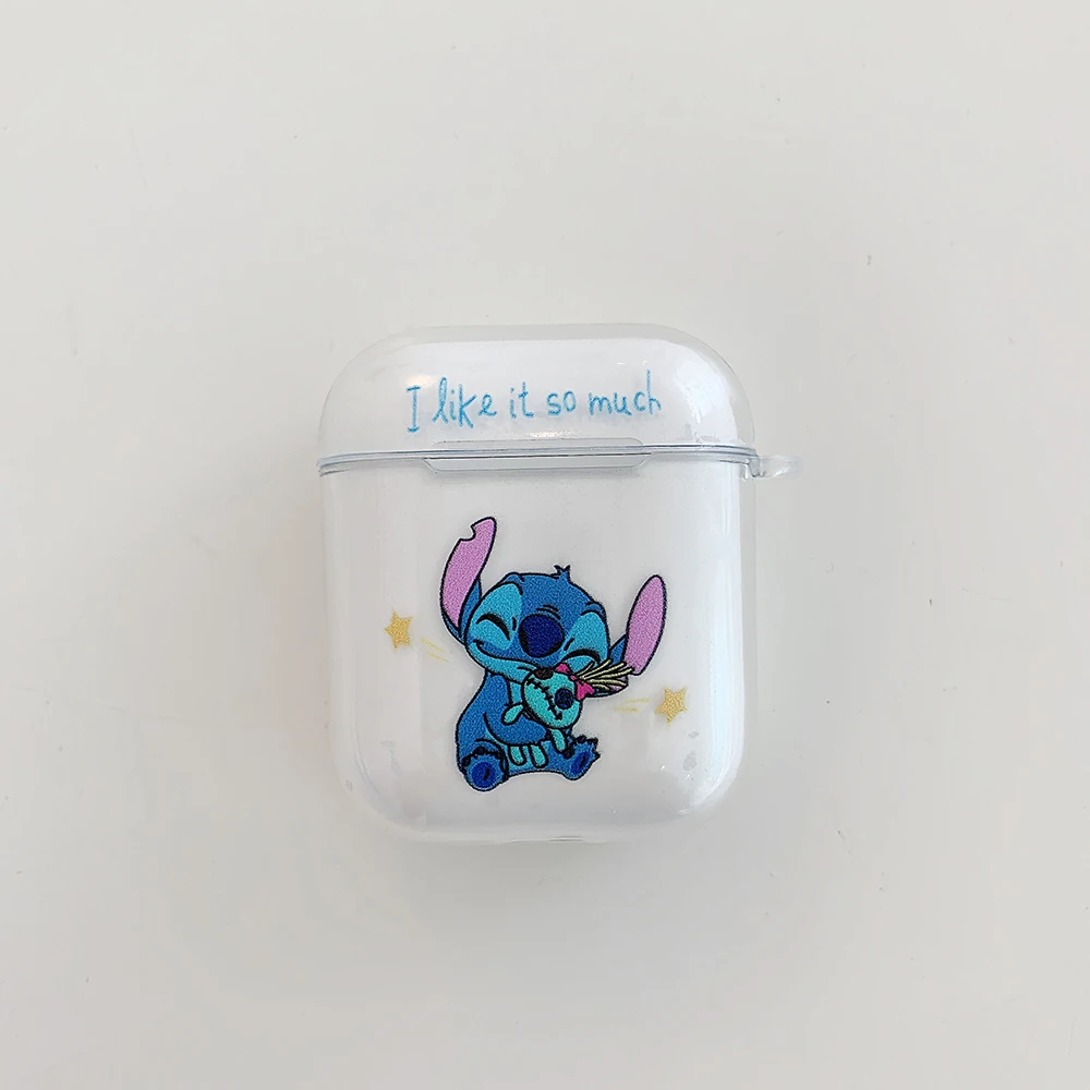 Мягкий силиконовый чехол с милым мультяшным стичем Doraemon Winnie для Apple AirPods 1 2, беспроводной Bluetooth чехол для наушников - Цвет: 1
