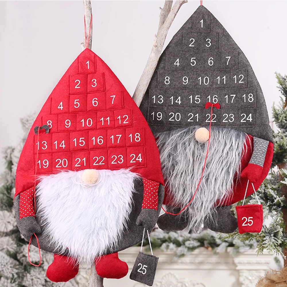 Christmas decorations exquisite non-woven Nordic forest calendar old man Rudolf countdown creative | Дом и сад