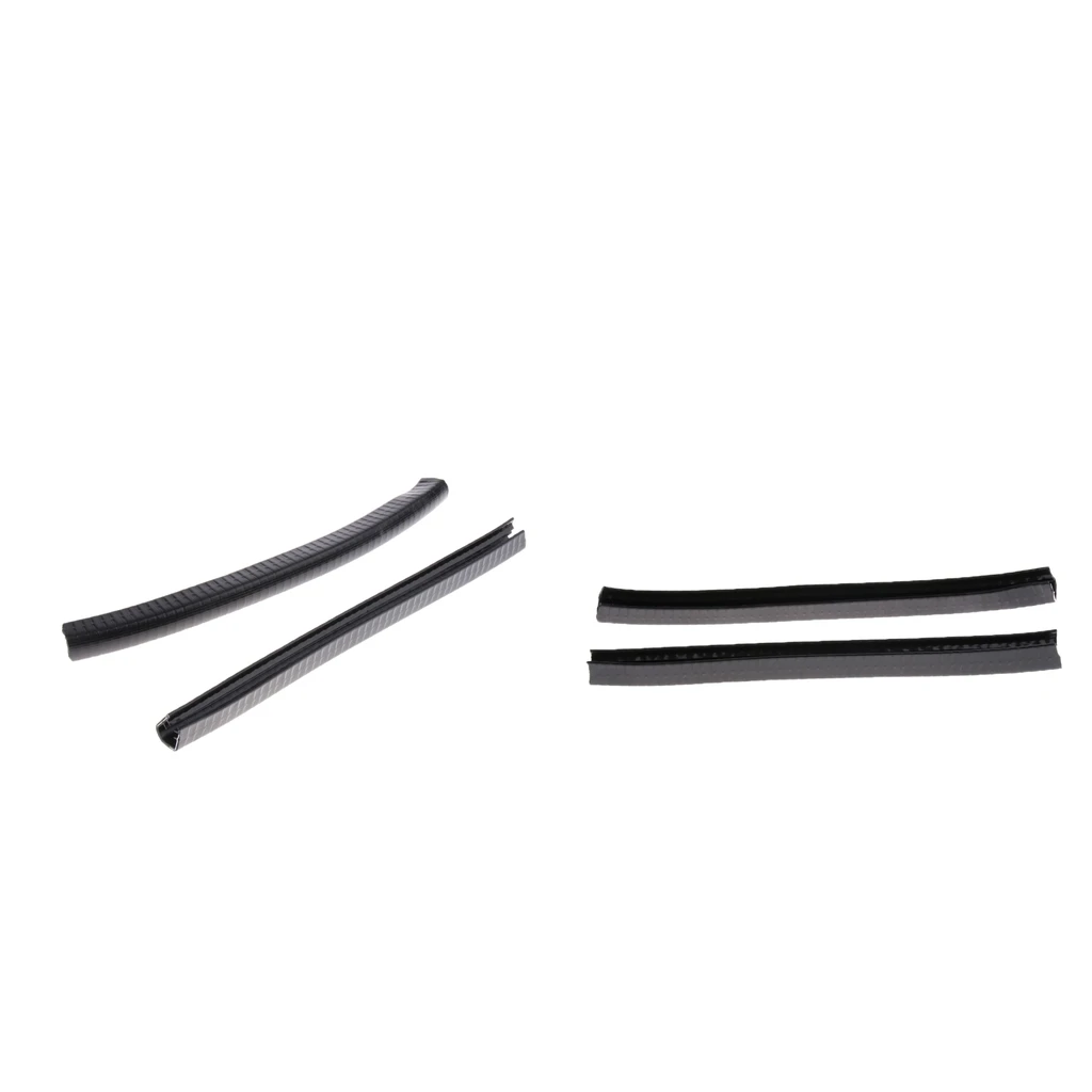 4pcs Rubber Longboard Skateboard Deck Protection Strip Outdoor Skating Accessories Black