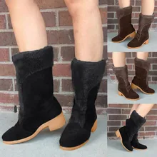 Новинка; женская прогулочная обувь; женские зимние ботинки на высоком каблуке; женские уличные кроссовки; зимние теплые ботинки; botas mujer Zapatos; большой размер 43