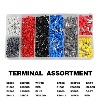 

wire connect 1020pcs Insulated connector Terminal Crimp Terminator cold pressed insulated termina VE 0508 7508 1008 1508 2508