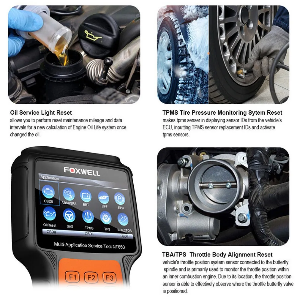 FOXWELL NT650 OBD2 Automotive Scanner ABS Airbag SAS DPF EPB Öl Reset-Code Reader Professionelle Auto Diagnose Werkzeug OBD2 Scanner FOXWELL NT650 OBD2 Automotive Scanner ABS Airbag SAS DPF EPB Öl Reset-Code Reader Professionelle Auto Diagnose Werkzeug OBD2 Scanner