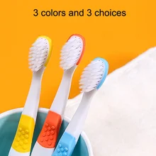 Силиконовая зубная щетка с мягкой щетиной для детей, детская зубная щетка для обучения чистке зубов, зубная щетка для ухода за зубами, разные цвета