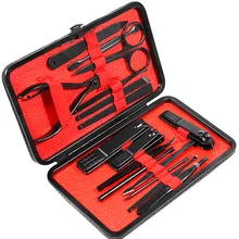 16 шт. набор для ногтей из нержавеющей стали Пинцет Ножницы для дизайна ногтей щипцы-нож маникюрные косметические ножницы инструмент для маникюра