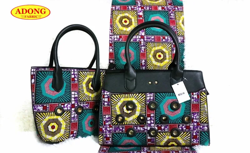 Afrikaanse Wax Tas Set Met 6 yards Ankara Wax Prints Stof Hoge Kwaliteit Katoen Wax Stof 3 stuks/set Voor Avond party dress Afrikaanse Wax Tas Set Met 6 yards Ankara Wax Prints Stof Hoge Kwaliteit Katoen Wax Stof 3 stuks/set Voor Avond party dress