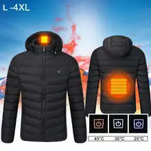 2018 USB Heated Coat Electric Vest Heated Temperature Ajustable Hoodie Jacket Skiing Pocket Winter Electric Battery Warm