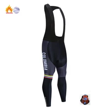 Зимний велосипедный комбинезон, колготки, мужские длинные брюки для езды на велосипеде, Зимние флисовые теплые ветрозащитные велосипедные анти-пот 9D гелевая подкладка