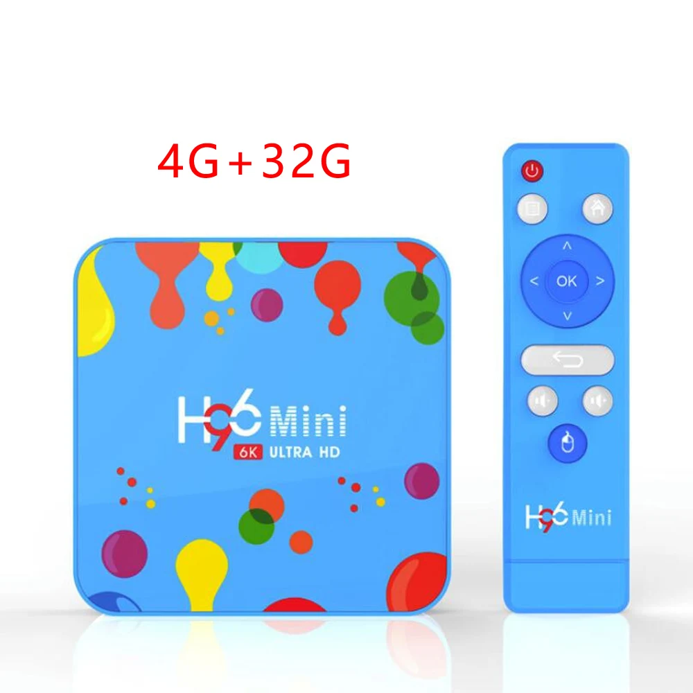 YITESIKAI H96 Мини ТВ приставка Android 9,0 4 Гб 128G 32 Гб Allwinner H6 четырехъядерный WiFi BT 6K 1080p Youtube Netflix ТВ плеер H96 мини