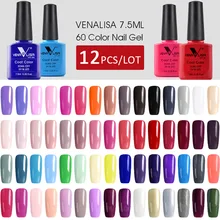 12шт* 7,5 мл VENALISA гель-лак Быстрая в Россию Main Area Nail Art Manicure 60 цветов Soak Off LED UV Gel Nail Polish