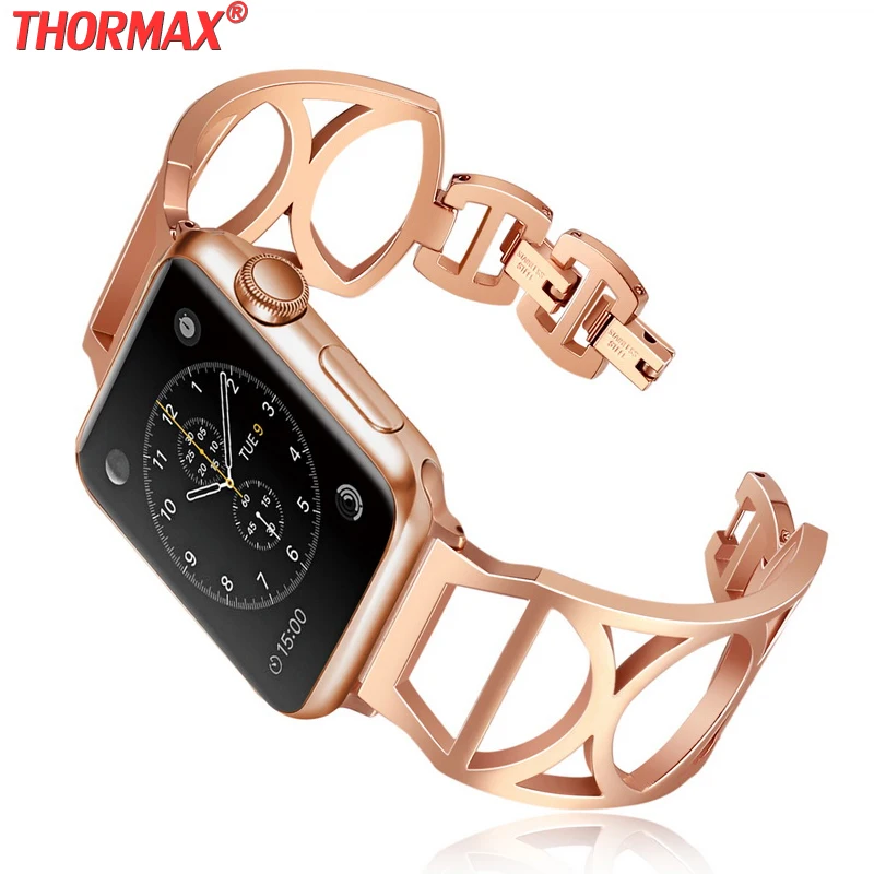 Фото Ремешок для часов из розового золота Apple Watch 44/40/42/38 мм iwatch Series 4/3/2/1 | Наручные часы