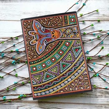 

Diamond Painting Notebook DIY Vintage Animal Pattern Special Shaped Diamond 50 Pages A5 Sketchbook Cross Stitch Crafts