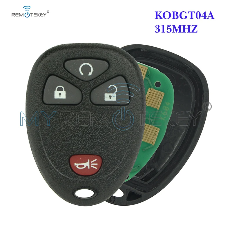 Remtekey 4 Button 315Mhz KOBGT04A Remote Fob For Chevrolet Buick Pontiac 2005 2006 2007 2008 2009 2010 2011