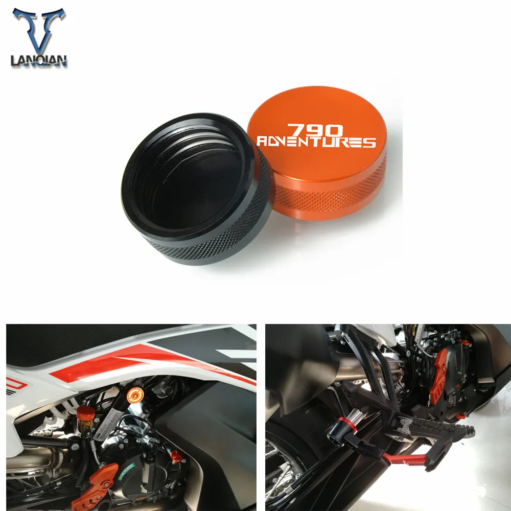 

FOR KTM 790 Adventure S 2019 790 Adventure 2019 Motorcycle Accessorie Rear Brake Master Cylinder Reservoir Cover Cap protector