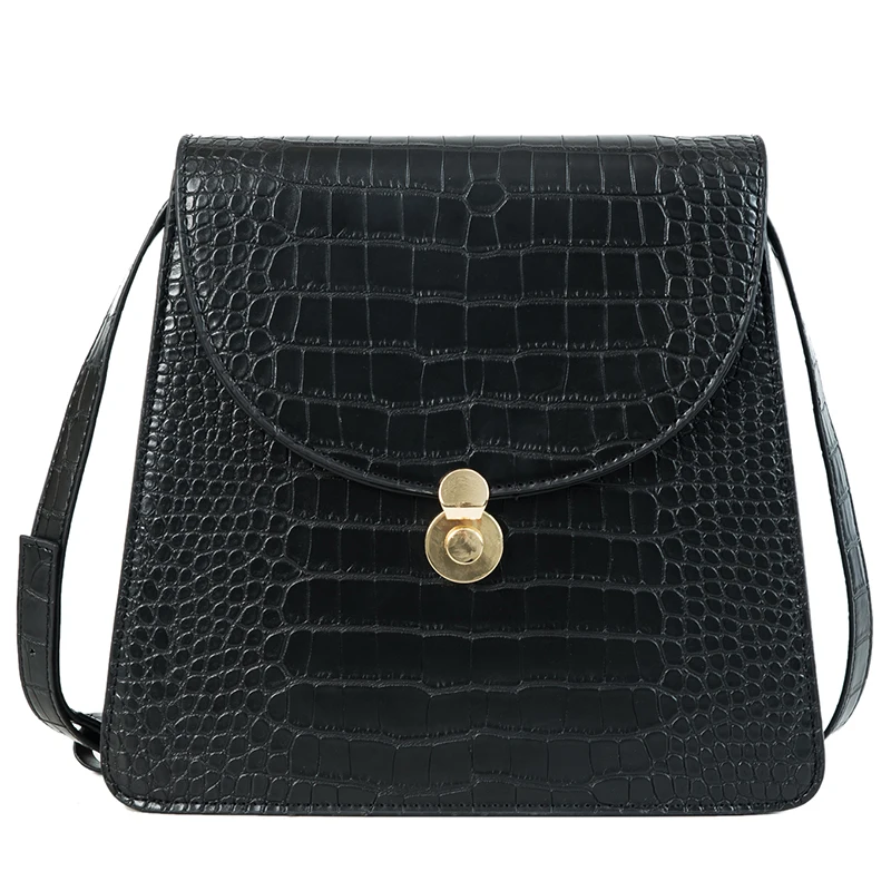 Винтажная модная женская сумка под крокодилью кожу Новая высококачественная кожаная женская дизайнерская сумка на плечо