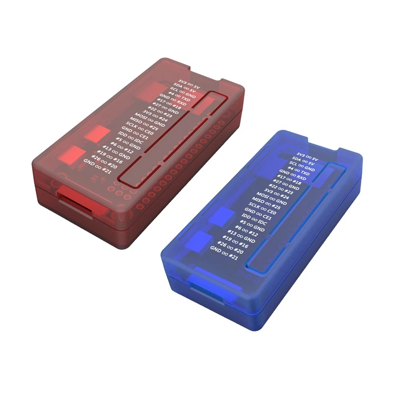 2 шт. Abs защитный чехол для Raspberry Pi Zero/W/Wh, 1 шт. красный и 1 шт. синий
