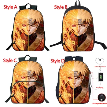 

Anime Naruto Backpack Children Boys Girls School Bags Daily Laptop Backpack Teens Schoolbag Men Women 16inch Traval Bag