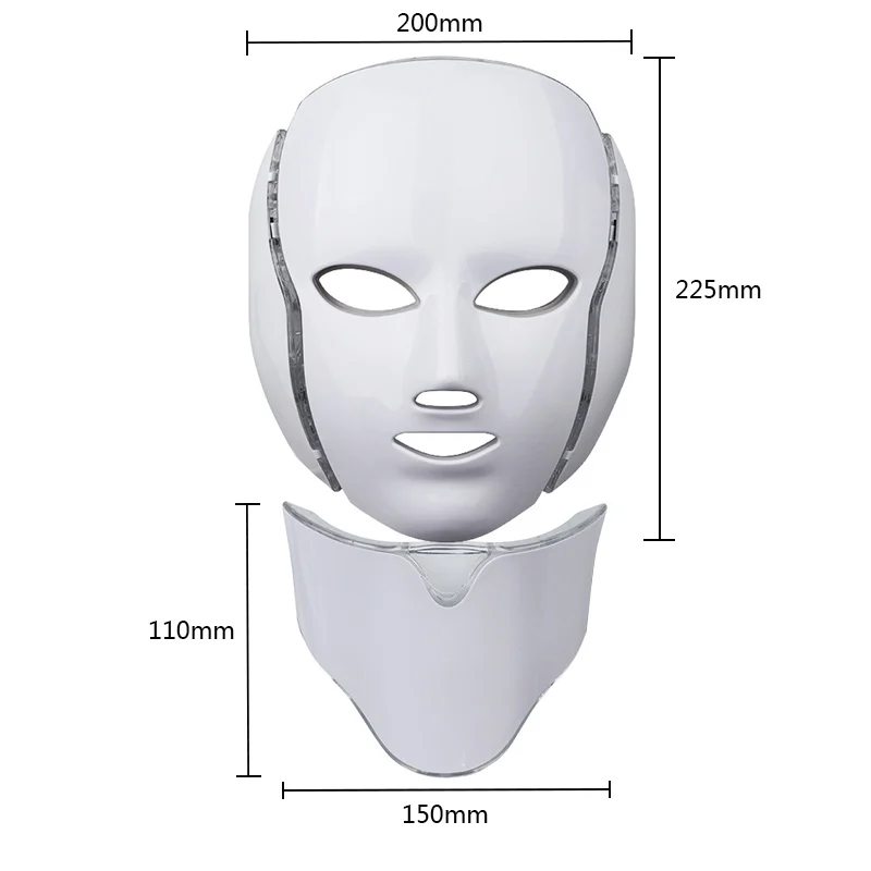 7 цветов светильник Фотон светодиодный светильник маска для лица терапия омоложение кожи против акне уход за кожей лица красота отбеливающий инструмент