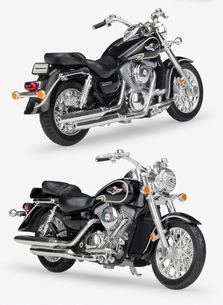 WELLY 1/18 весы 2002 Kawasaki Vulcan 1500 классический мотоцикл отлитый под давлением металлический мотоцикл модель игрушка для коллекции, подарок, дети