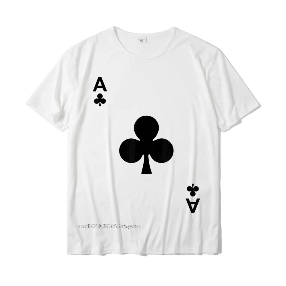 Simple Style 3D Printed Men's T Shirt New Design Summer/Autumn Short Sleeve Round Neck 100% Cotton Tops Tees Gift Tee-Shirt Ace of Clubs Tshirt Blackjack Cards Poker 21 A Tee shirt__3449 white