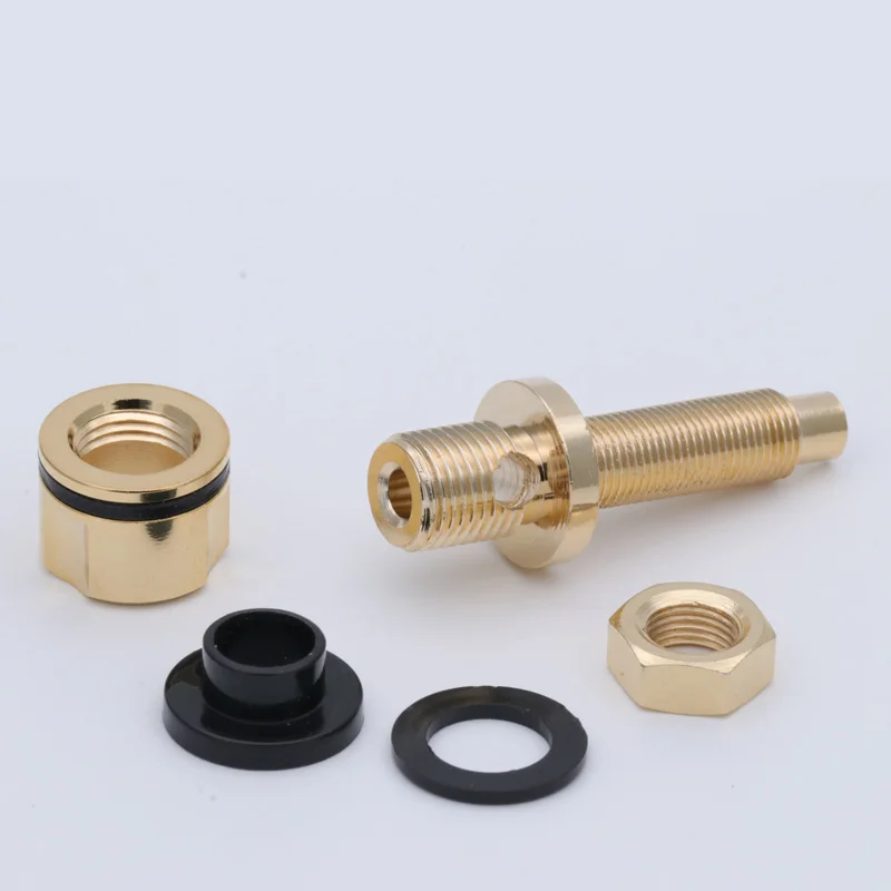 Banana Plug Connector 2PCS Gold-plated Binding Post Banana Socket 4mm Amplifier Speaker Terminals Non-magnetic
