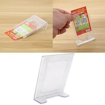 

Transparent L-shaped Conference Table Card Holders Label Sign Desk Desk Card Tag Frame Price Display Label Meeting Stand H2F6