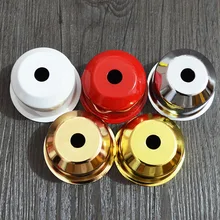 Yiwu в настоящее время доступен E27 Белый Черный Красный Золотой хром цвет лампы крышка шляпы DIY освещение с принадлежности лампа чашка стены