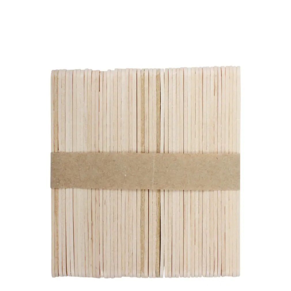 50PCS/SET Wood Sticks Beauty Body Tools Hair Removal Wax Wood Stick Wax Stick Ice Cream Stick Mask Stick Face Sticks