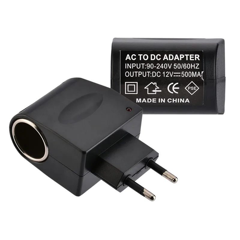 AC 110-240V To DC 12V EU US Plug Converter 6W /12W автомобильный прикуриватель настенная розетка