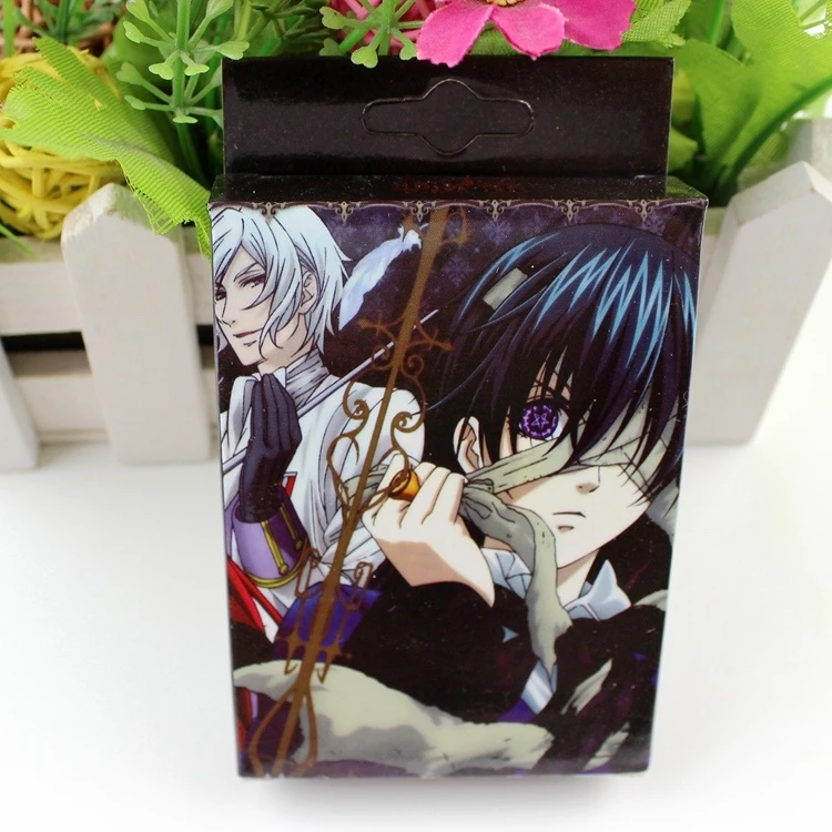 Tarjetas de póker coloridas con animé japonés, BLACK BUTLER, Tiel Phantomhive, tipo D