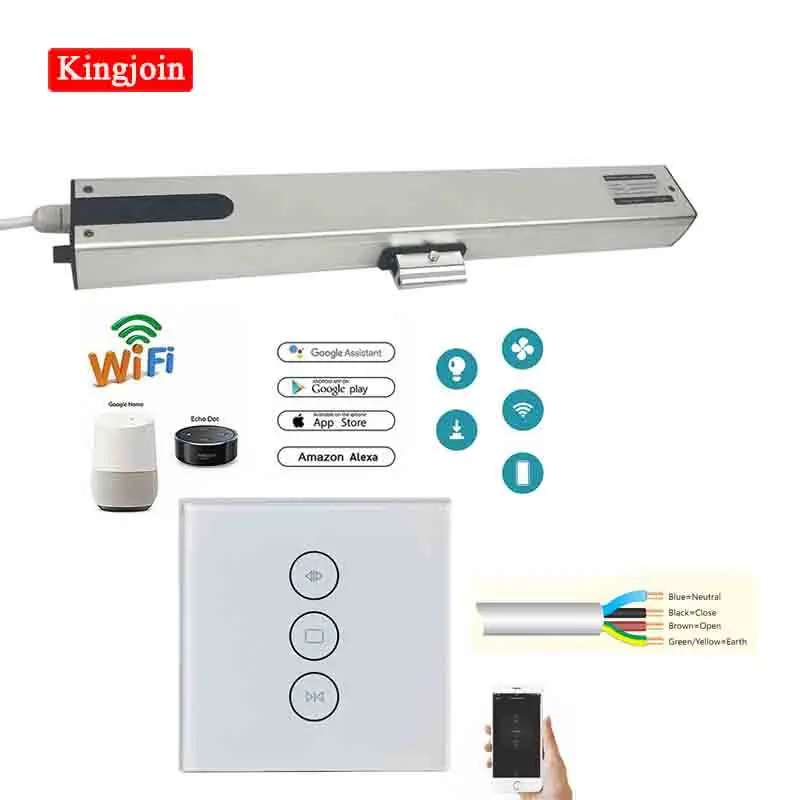 KINGJOIN моторизованный Открыватель для окон 2/4 проводов мотор Tuya Wi Fi переключатель
