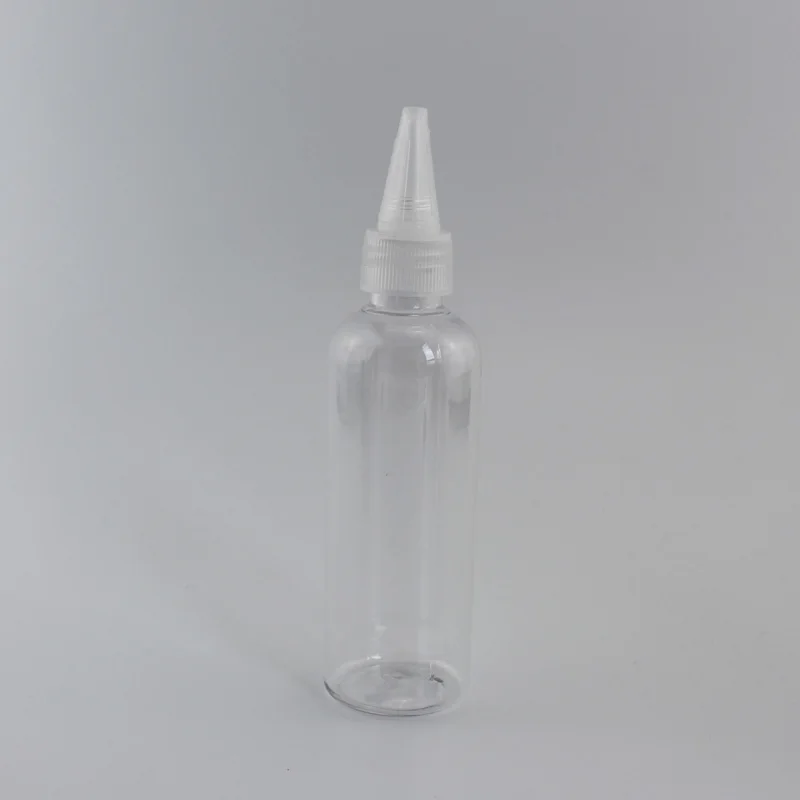 Clear Bottle Clear 100 мл X 50 пустой пластиковый контейнер для жидкости с круглым острым носком куб. См пустые синие косметические бутылки для лосьона с винтовой крышкой DIY - Цвет: Clear Bottle Clear