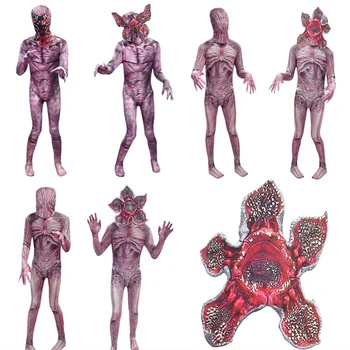 

Stranger Things 3 Man-eater Flower demogorgon Cosplay Costume Adult kids demogorgon Jumpsuits Cosplay halloween Party costumes