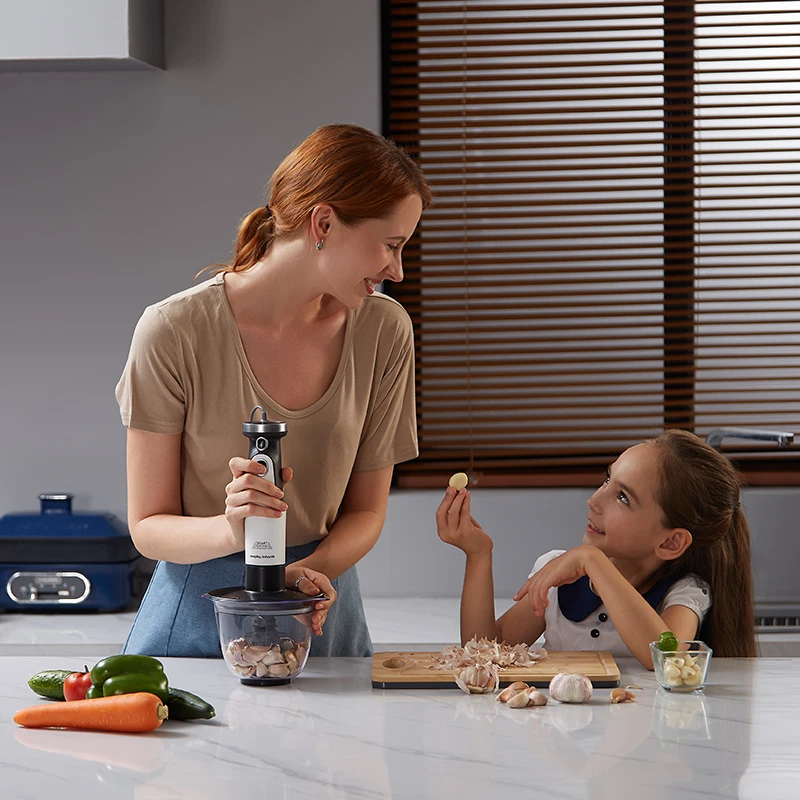 2021 New Youpin Mofei Hand Blender Electric Kitchen Portable Food Processor Mixer Automatic Garlic Peeler And Egg Beater