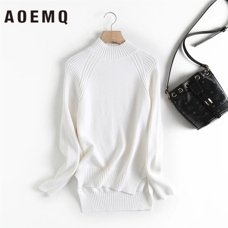 AOEMQ, Модный женский свитер, пуловер, яркие цвета, зимний свитер, водолазка, теплый Рождественский свитер, сюрприз, пренсет, одежда