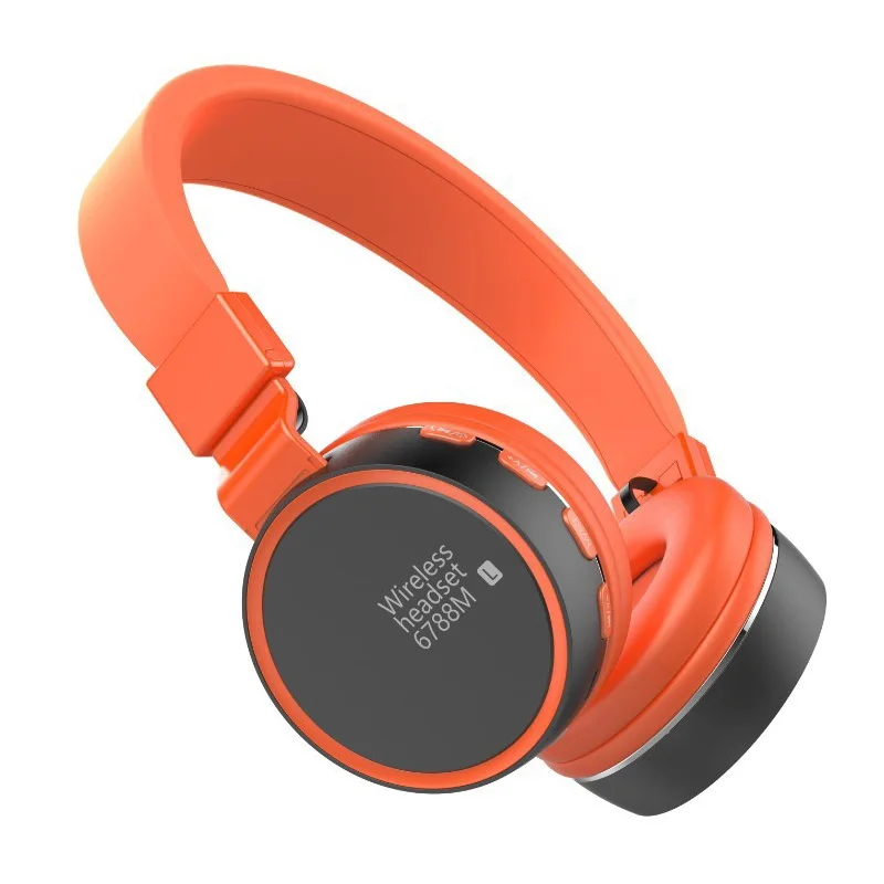 orange Новые золотые Bluetooth наушники, беспроводные стерео наушники с микрофоном, TF карта для девочек, Xiaomi huawei - Цвет: orange