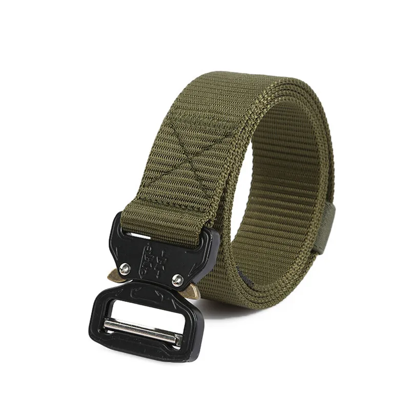 1inch Military Skinny Nylon Web Belt 49" Long Quick Release Buckle Trousers Belt